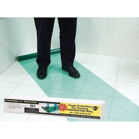 Ram Board Surface Shields Self-Adhering Protective Film 3 mil X 24 in. W X 200 ft. L Polyethylene Green 1 pk FS24200L